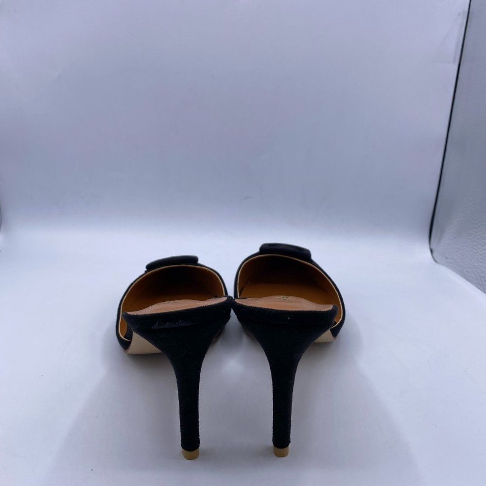 XYD black pointy toe stilettos slippers heels - Picture 5 of 10